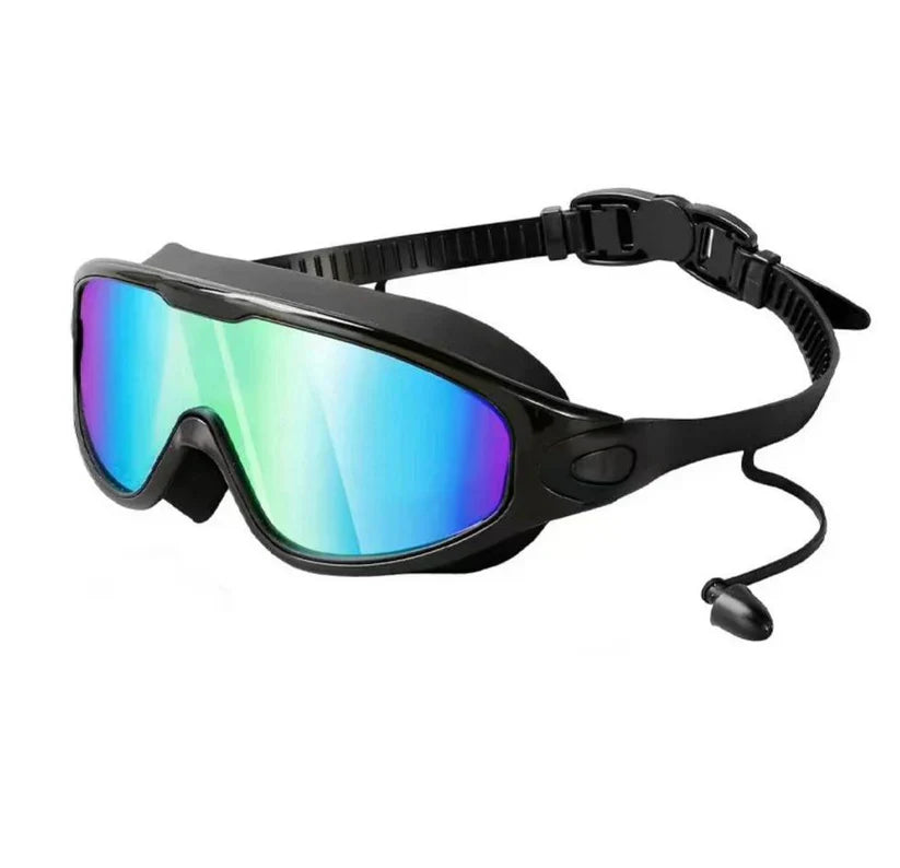 Weitwinkel-Schwimmbrille mit Antibeschlag- und UV-Schutz, Unisex