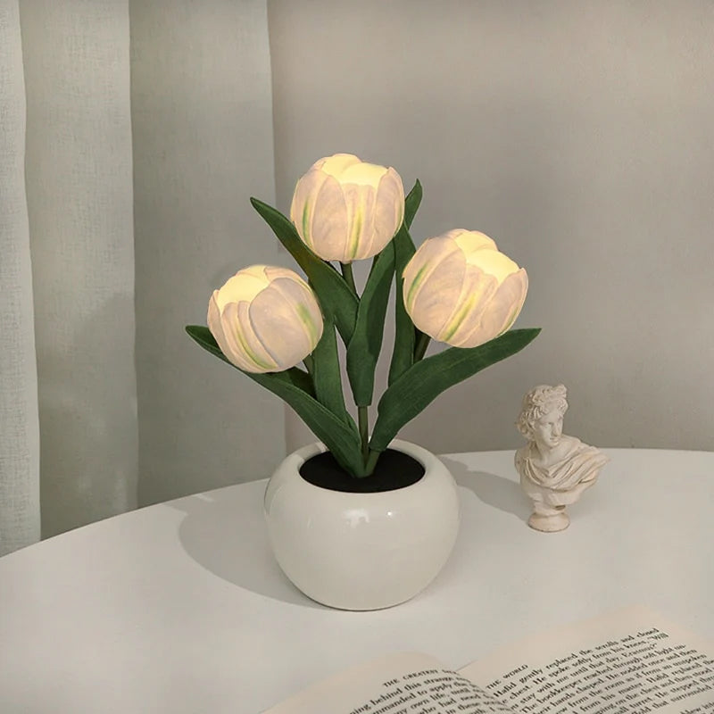 LED Tulip Night Light Flower Table Lampđ·