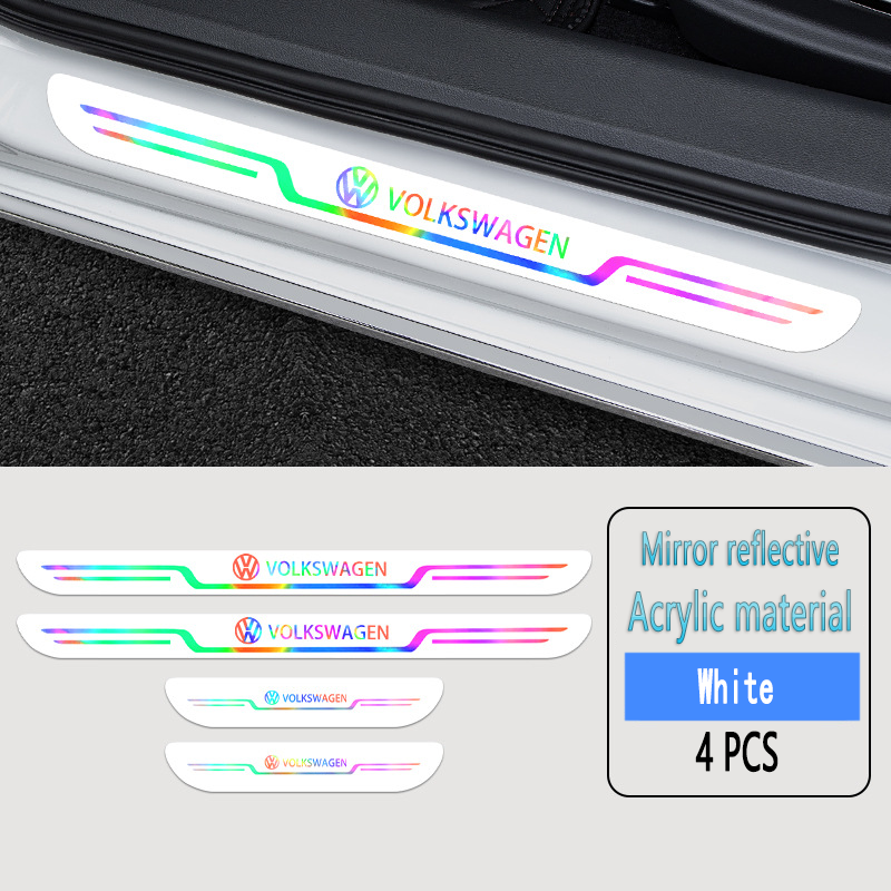 Acrylic Laser Car Anti-Fouling Door Sill Strips🎉4pcs🎉
