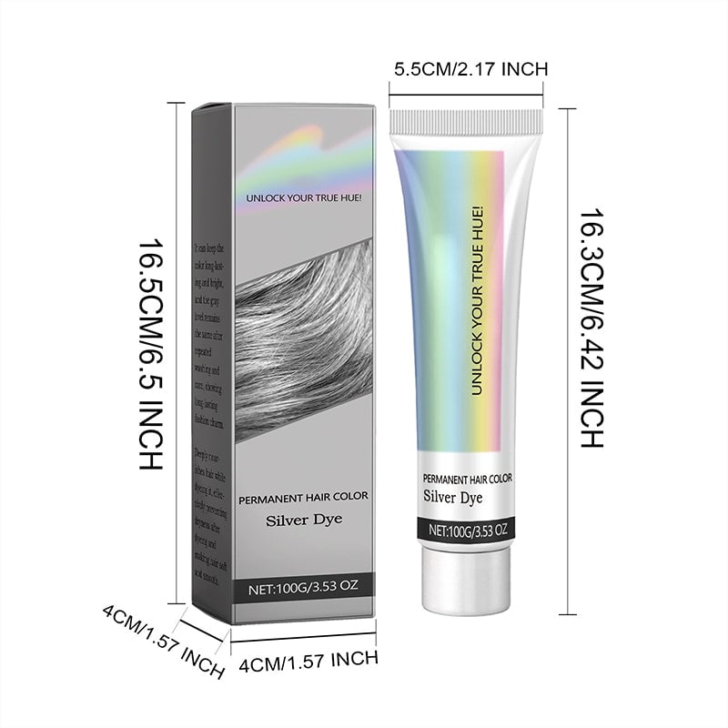 Last Day 49% OFF🎁2-in-1 Natural Essence Extract Silver Hair Dye