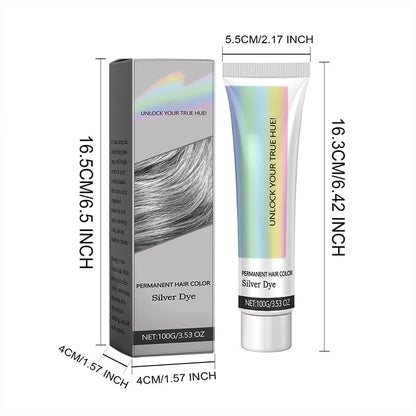 Last Day 49% OFF🎁2-in-1 Natural Essence Extract Silver Hair Dye