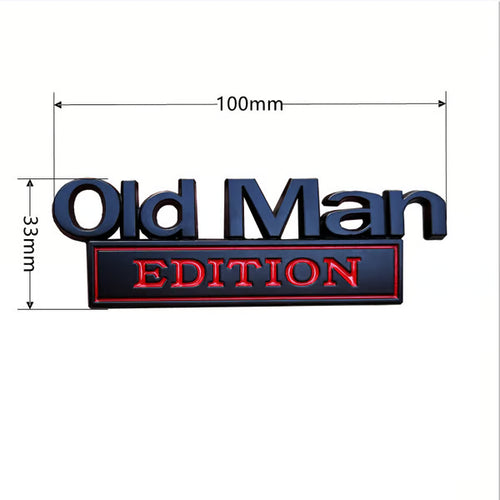Old Man Edition Car Emblem