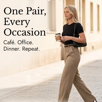 💃Flash Sale 💃Women's Solid-Color High-Waisted Wide-Leg Trousers