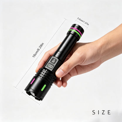 ✨high-power flashlight with bright telescopic zoom light