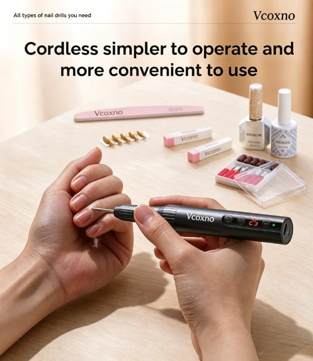 Pen-Shaped Rechargeable Nail Drill