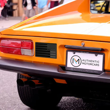 3D All-Black American Flag Emblem Decal