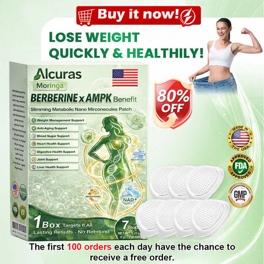 🌿Moringa × Berberine × AMPK 8-Benefit Slimming & Metabolic Nano Microneedle Patch