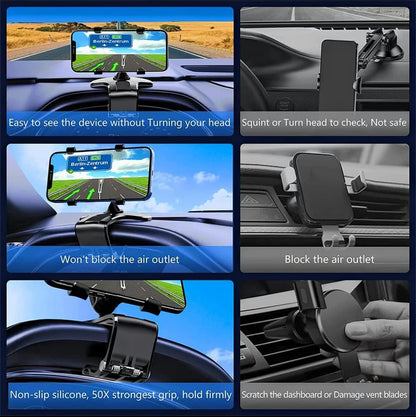 🔥2026 True Upgraded🔥360°Adjustable Car Dashboard Mobile Phone Holder