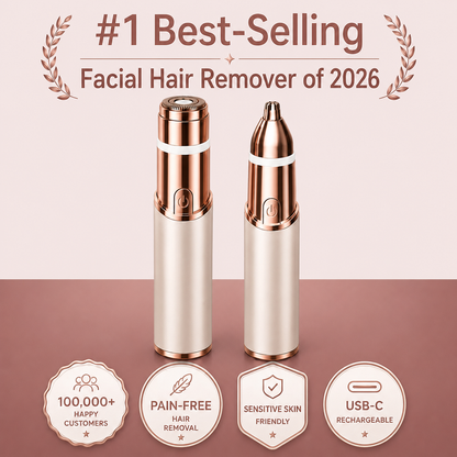 2-in-1 Women's Eyebrow and Facial Hair Removal Device