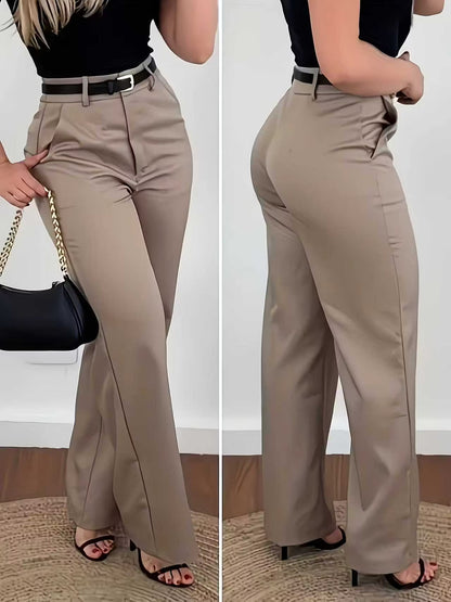 💃Flash Sale 💃Women's Solid-Color High-Waisted Wide-Leg Trousers