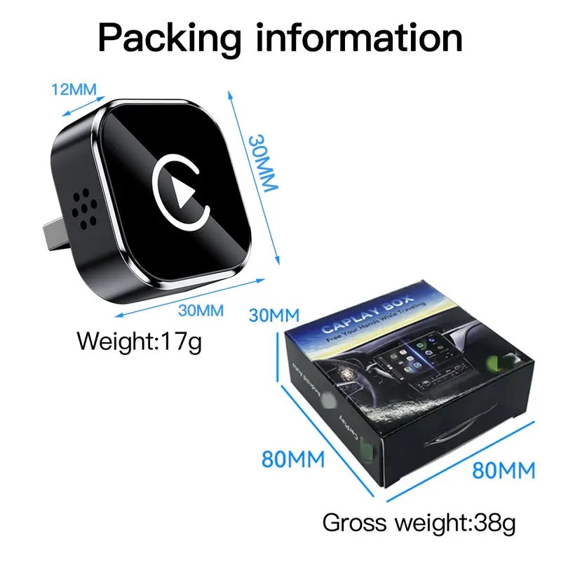 2025 Wireless CarPlay Adapter for iPhone & Android – Fast, No-Lag, Hands-Free