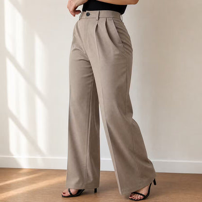 💃Flash Sale 💃Women's Solid-Color High-Waisted Wide-Leg Trousers