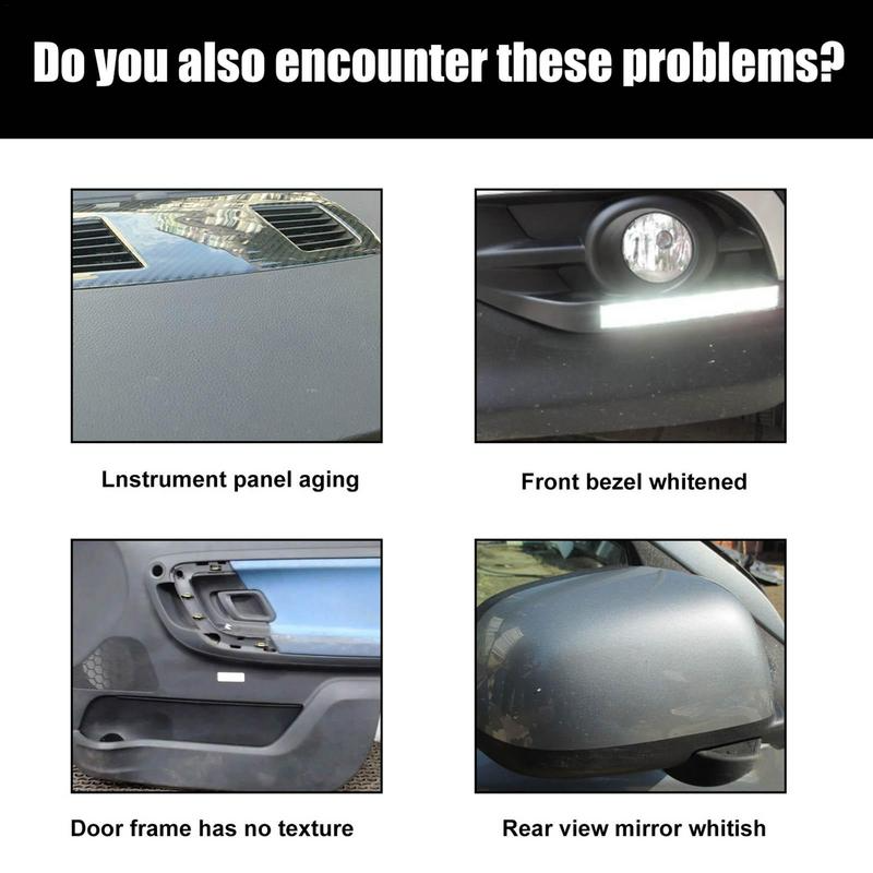 [Free give sponge] Car plastic renovation coating