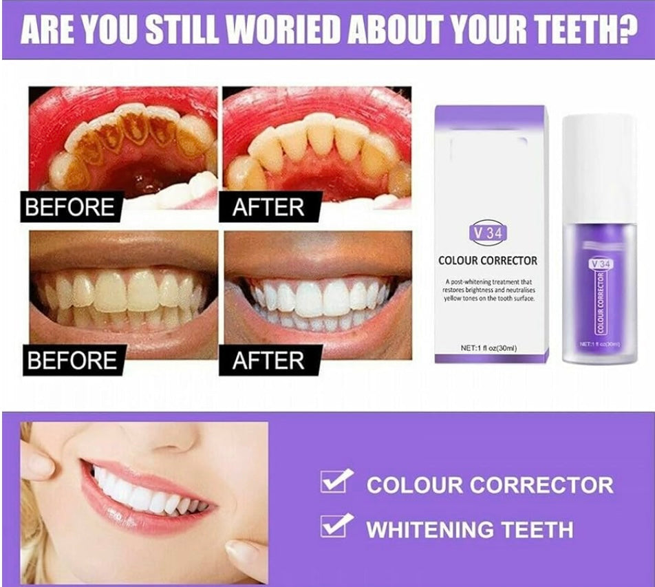 1+1 FREE I V34 Colour Corrector | Feel more confident with a fresh, radiant smile that lasts