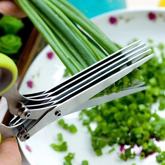 50%off-  Hot Selling 5 Blade Kitchen Salad Scissors