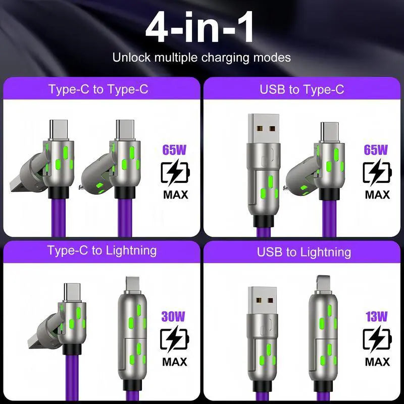 📲4-in-1 USB Charging Cable fast charging MAX 240W⚡