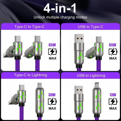 📲4-in-1 USB Charging Cable fast charging MAX 240W⚡