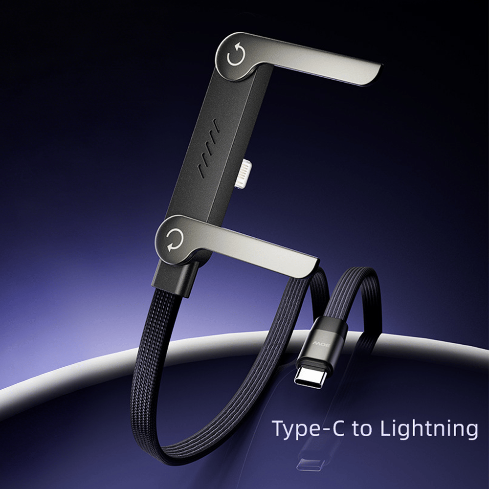 ⚡2-in-1 Invisible Holder Charger Cable – 240W Fast Charging Cord with Built-In Phone Stand