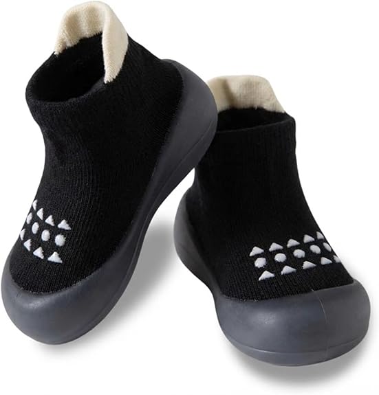Baby Sock Shoes Toddler Walking Shoes Infant Non-Slip Slippers Soft Rubber Sole Sneakers for Baby Boys Girls