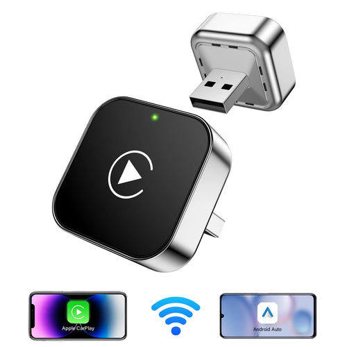 2025 Wireless CarPlay Adapter for iPhone & Android – Fast, No-Lag, Hands-Free
