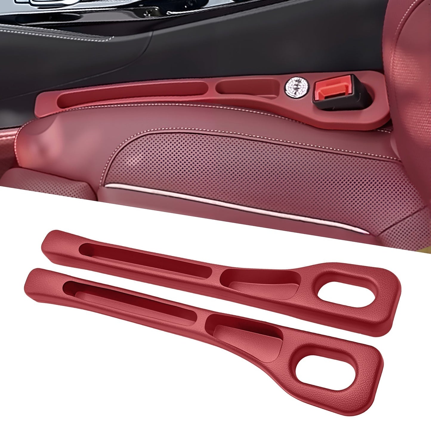 Dual-Slot Car Seat Gap Filler Organizer