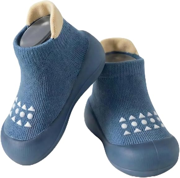 Baby Sock Shoes Toddler Walking Shoes Infant Non-Slip Slippers Soft Rubber Sole Sneakers for Baby Boys Girls