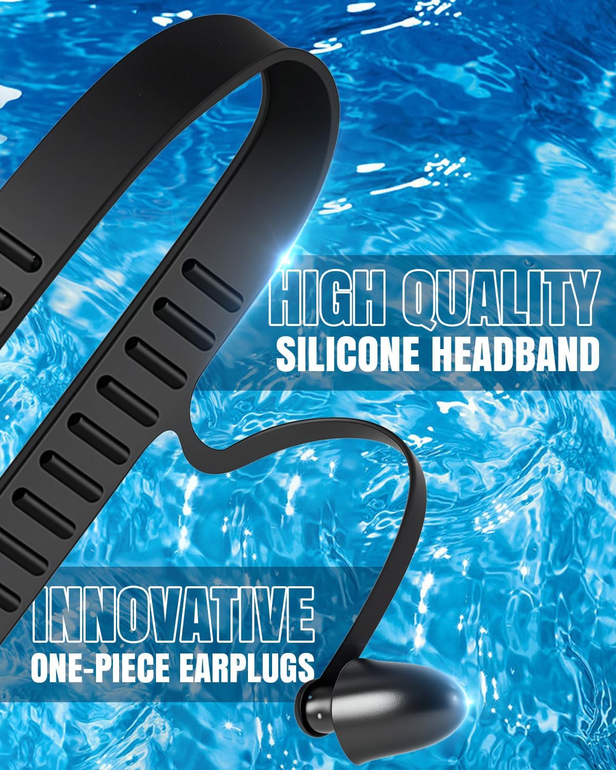 Weitwinkel-Schwimmbrille mit Antibeschlag- und UV-Schutz, Unisex