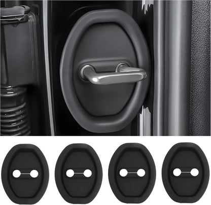 Universal Silicone Car Door Latch Covers – 4PCS Anti-Rust Noise Dampers