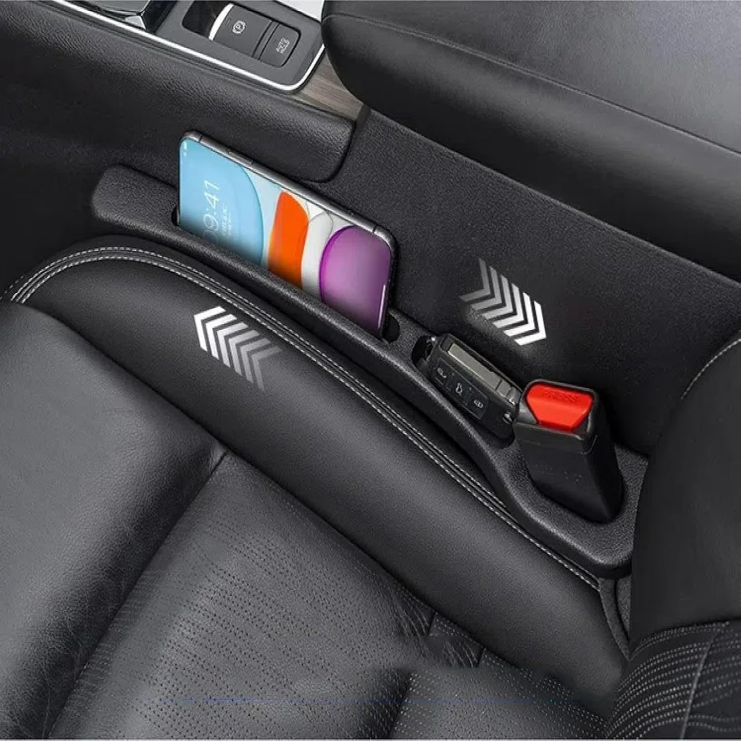 Dual-Slot Car Seat Gap Filler Organizer