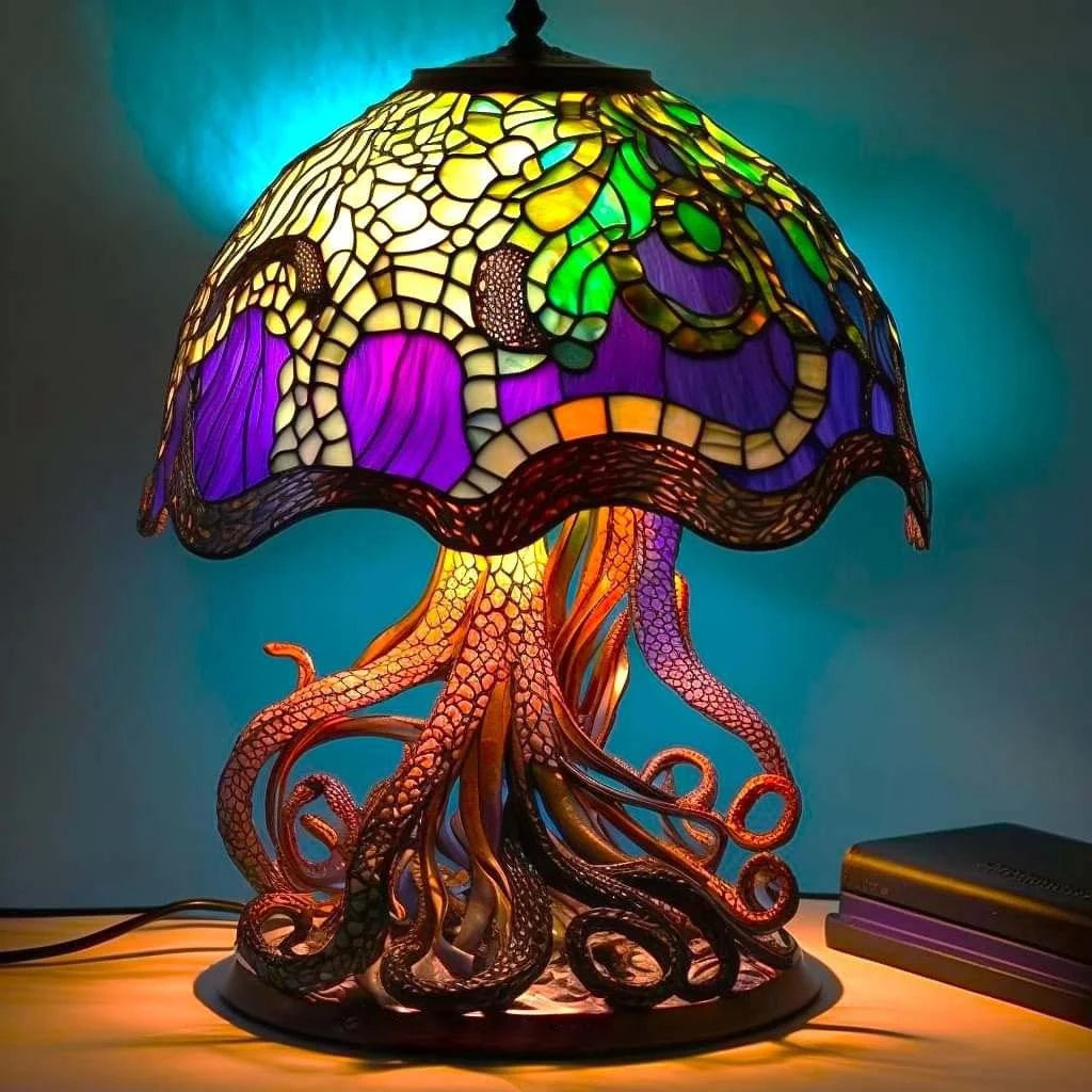Hot Sale 49% off🔥Stained Glass Plant Series Table Lamp