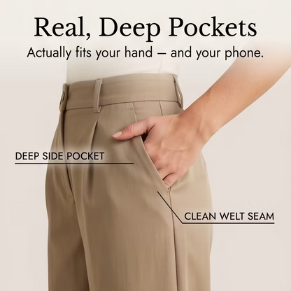 💃Flash Sale 💃Women's Solid-Color High-Waisted Wide-Leg Trousers