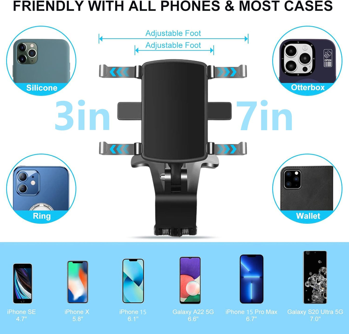 🔥2026 True Upgraded🔥360°Adjustable Car Dashboard Mobile Phone Holder
