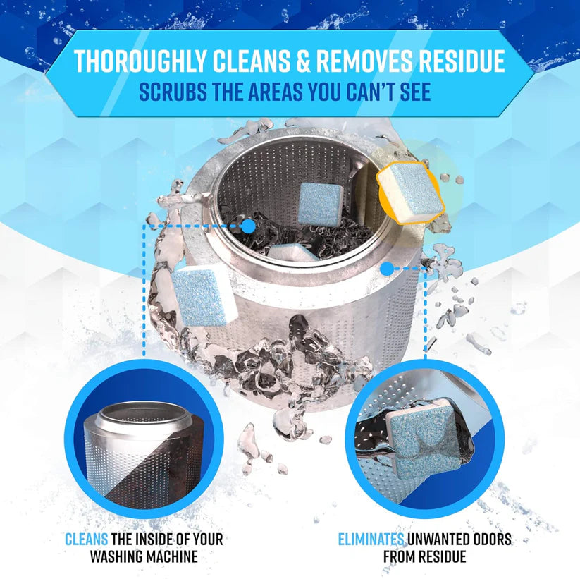 49% OFF FLASH SALE! Washing Machine Cleaner Tablets ✨ Deep Clean ＆Fresh Scent for All Models！