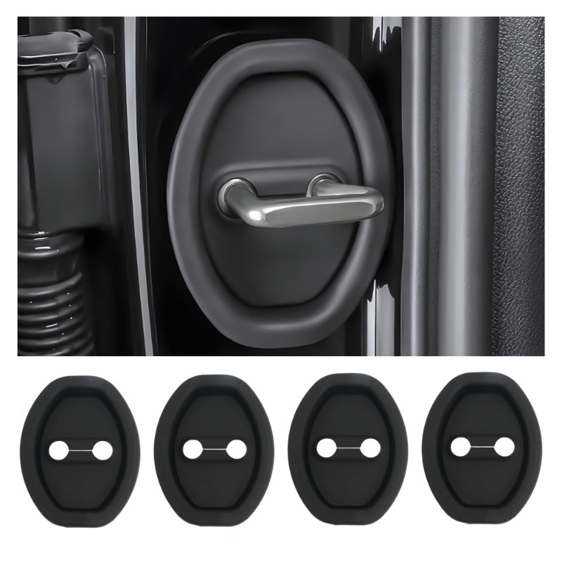 Universal Silicone Car Door Latch Covers – 4PCS Anti-Rust Noise Dampers