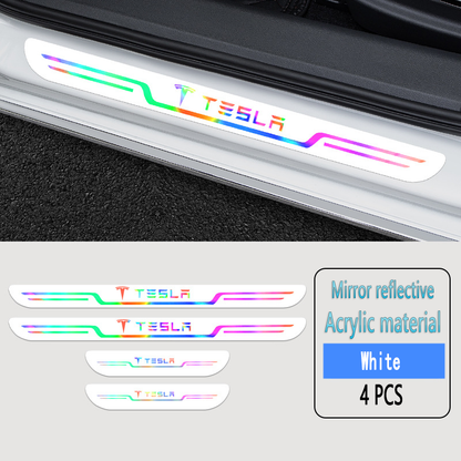 Acrylic Laser Car Anti-Fouling Door Sill Strips🎉4pcs🎉