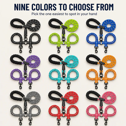Dual-Dog Shock Absorbing Bungee Leash