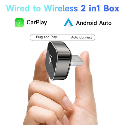 2025 Wireless CarPlay Adapter for iPhone & Android – Fast, No-Lag, Hands-Free