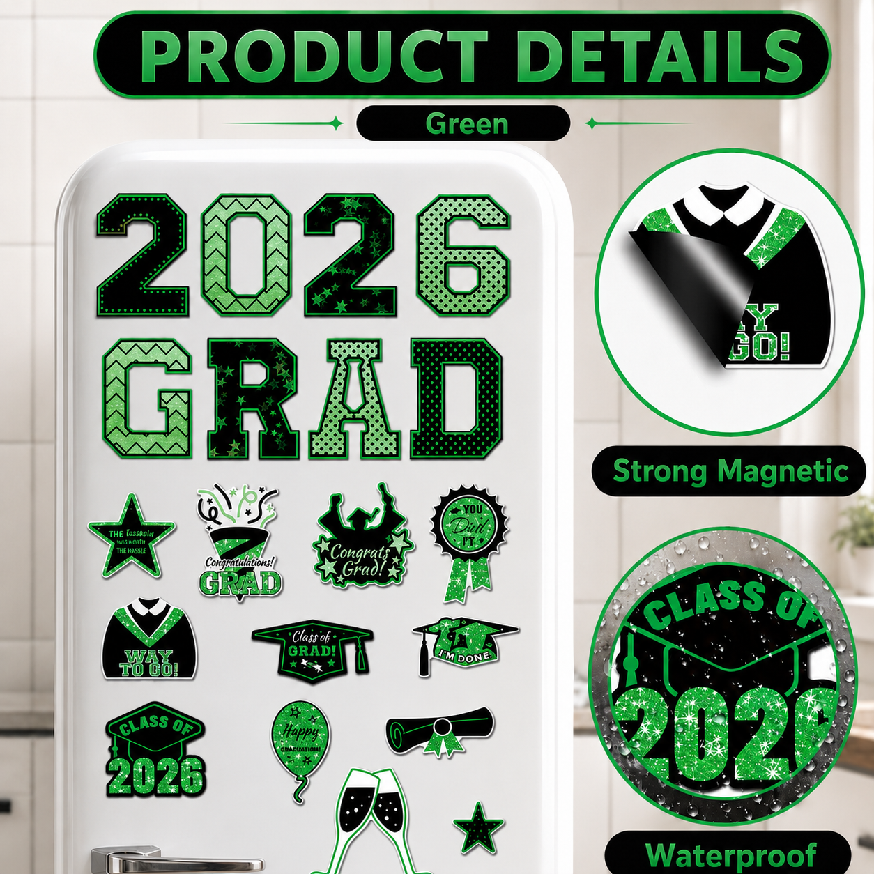 20 Pcs Graduation Magnets 2026 Cruise Door Car Magnets