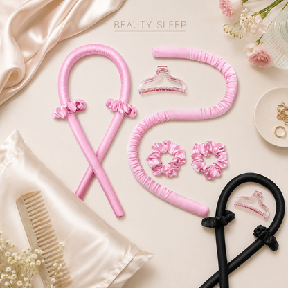 Heatless Curls in Mulberry Silk