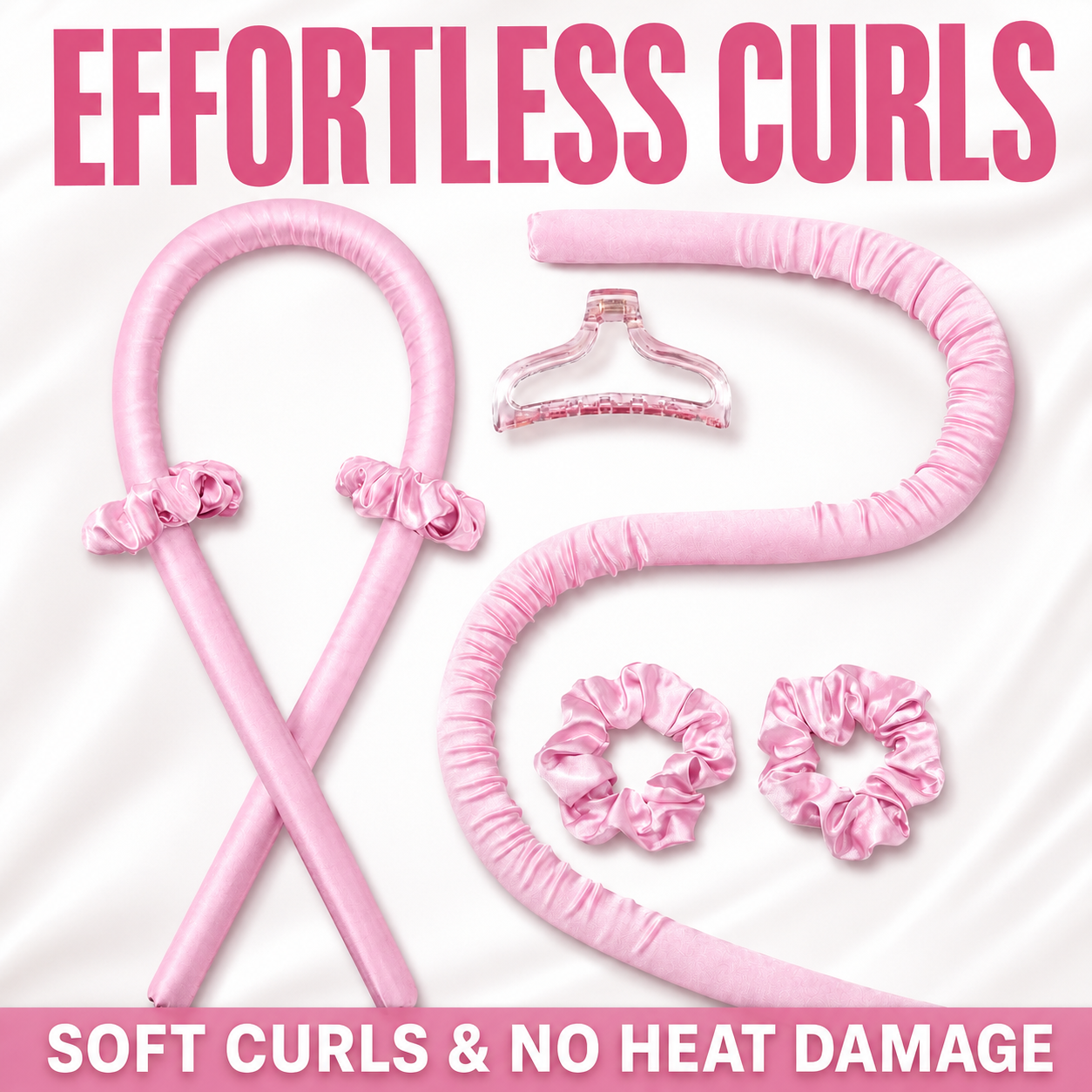 Heatless Curls in Mulberry Silk