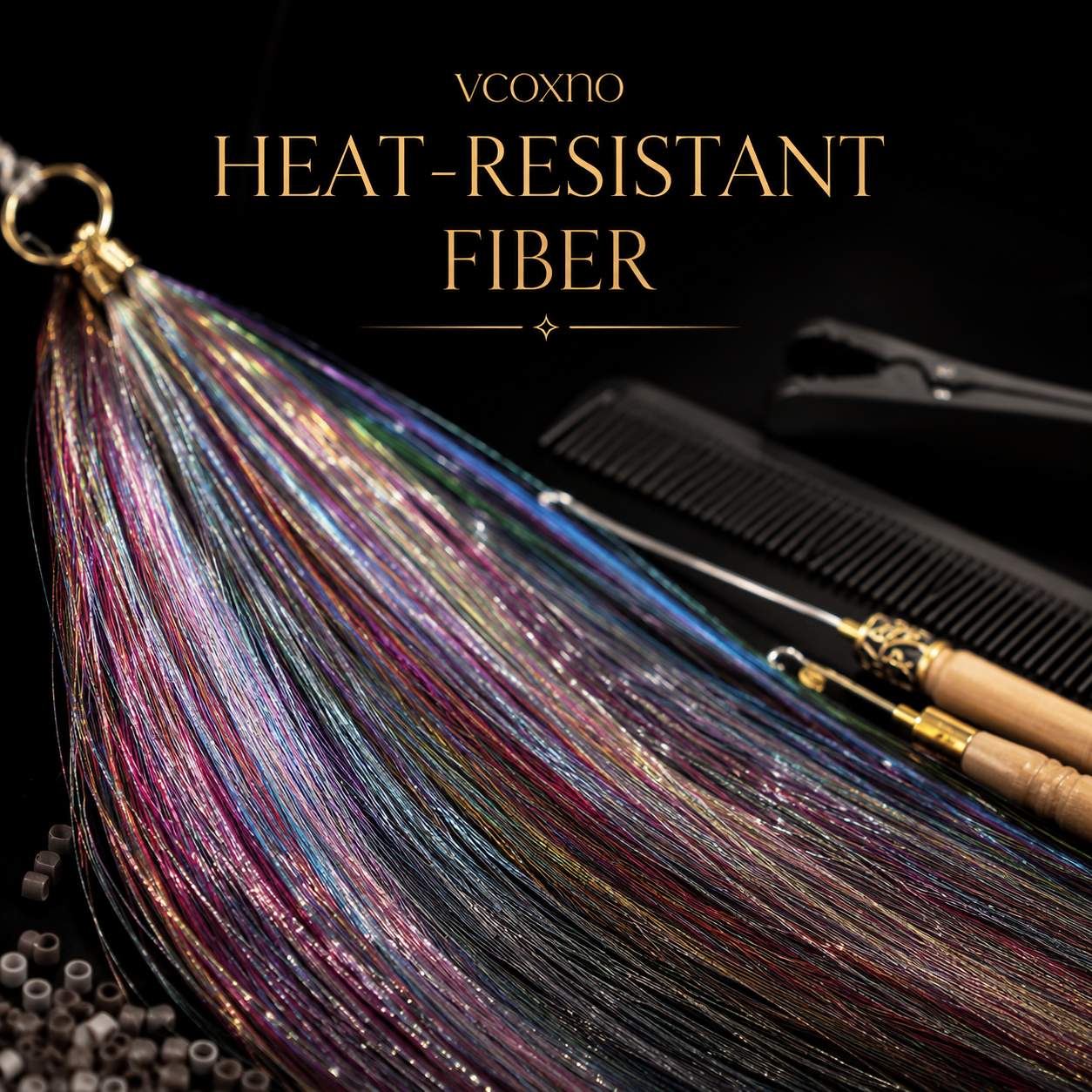 hair tinsel kit 48 inch 18 colors 4320 strands tinsel hair