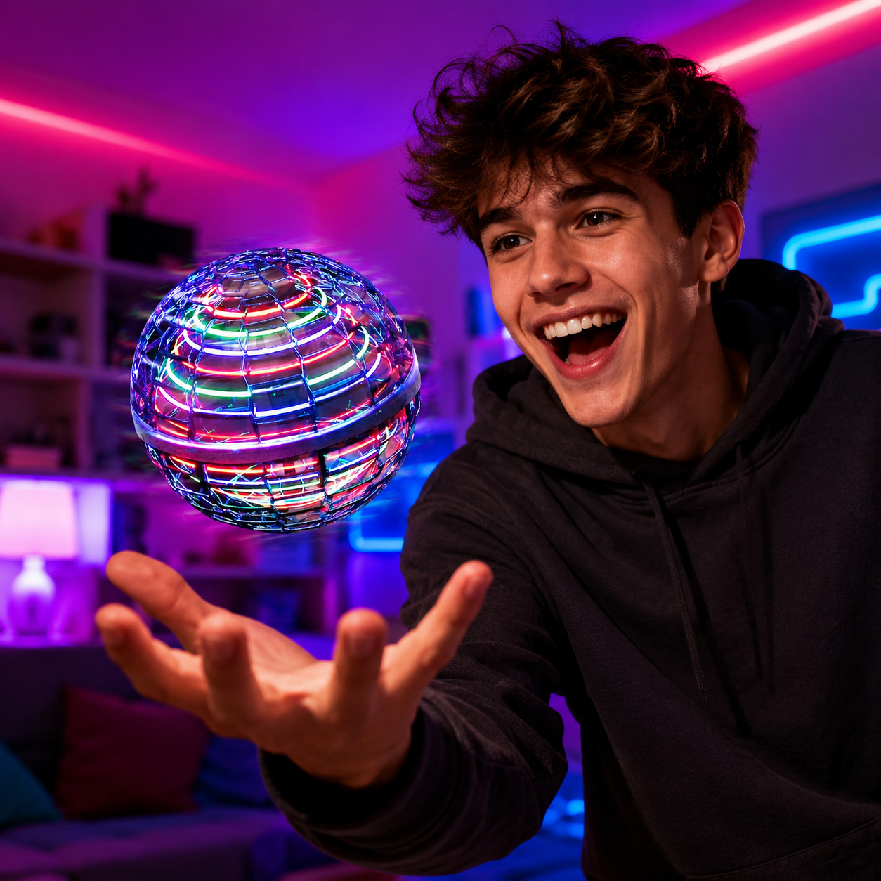 The Original Fly Orb Hover Ball Color-Changing Led Lights Flying Ball