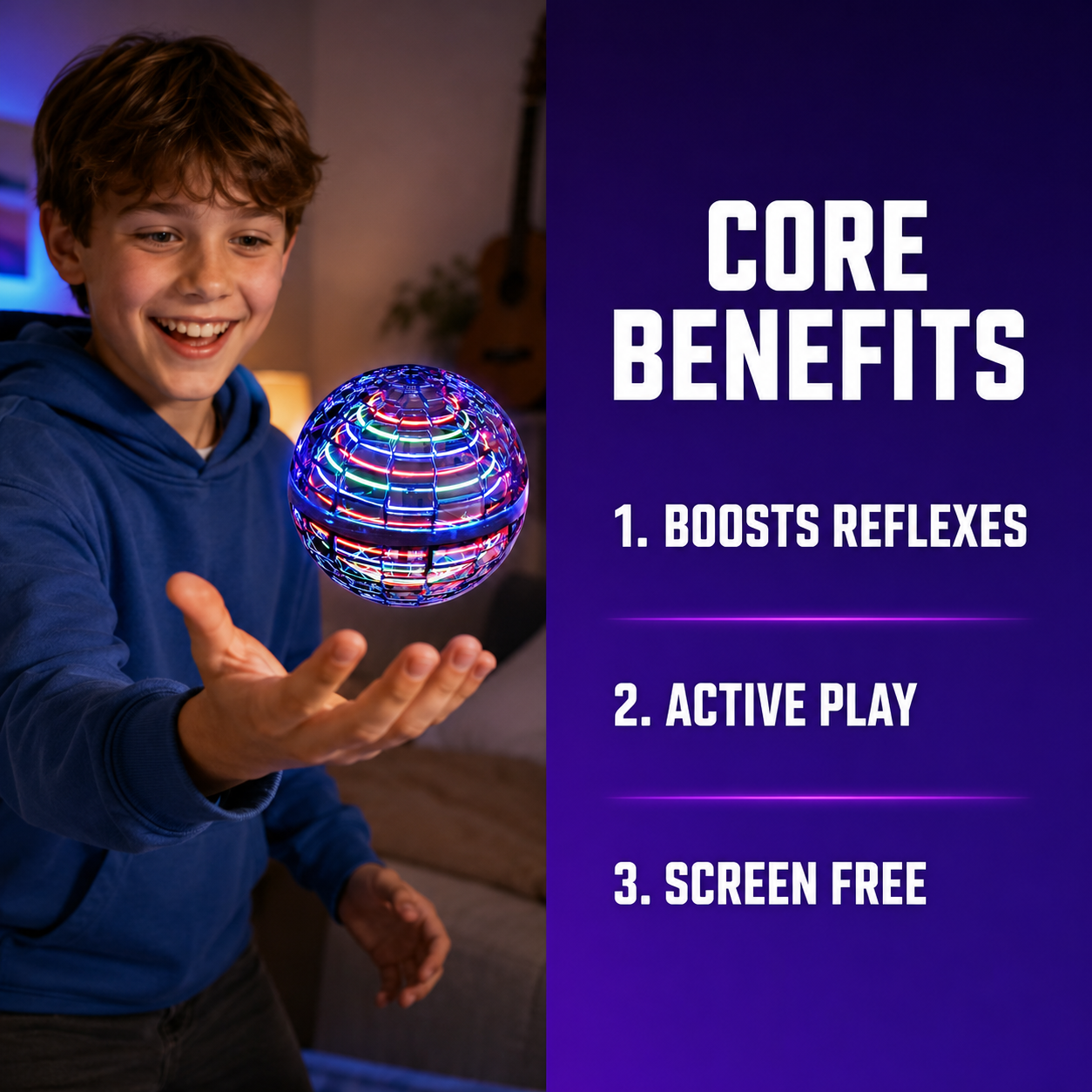 The Original Fly Orb Hover Ball Color-Changing Led Lights Flying Ball
