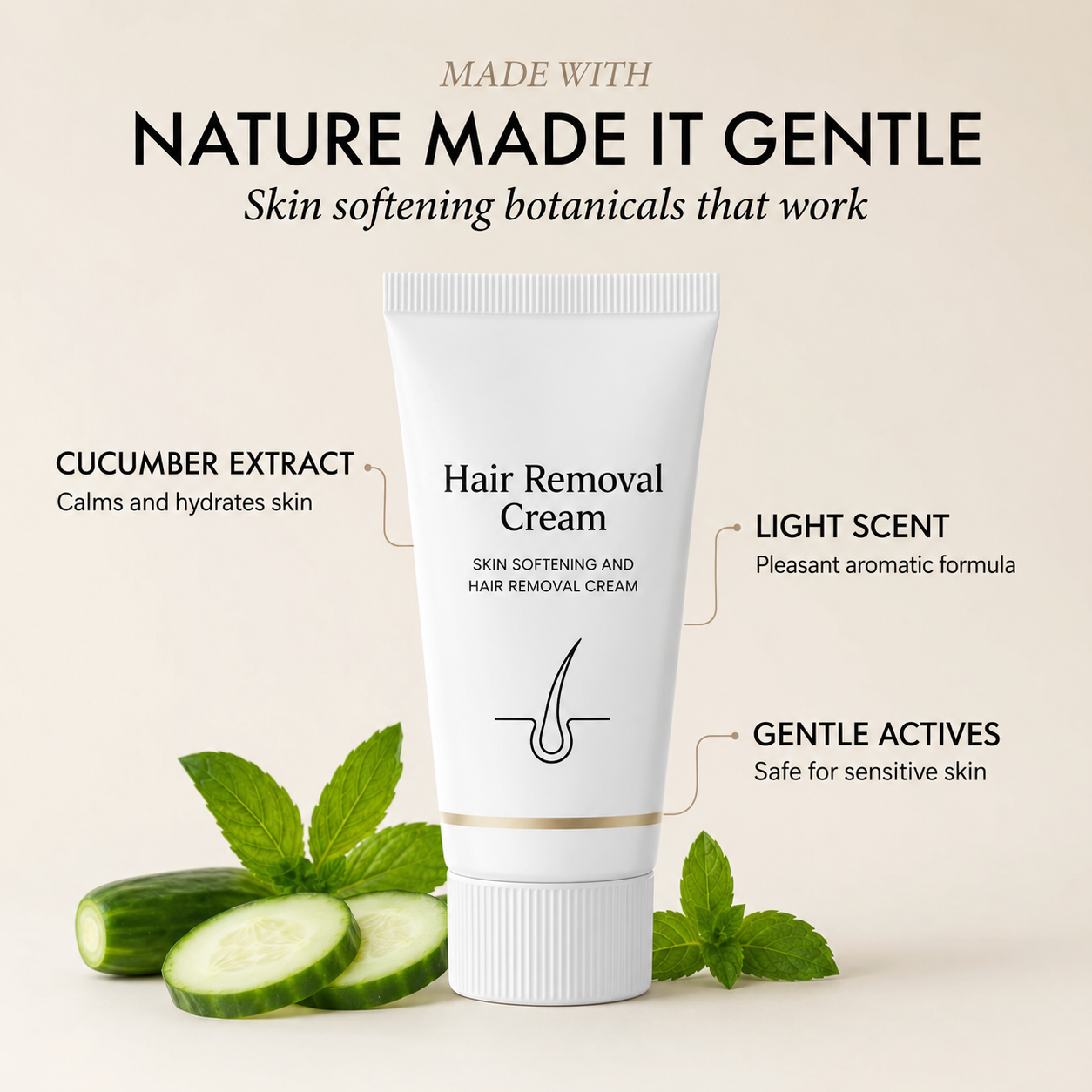 Vcoxno™ – Gentle Aromatic Skin-Softening Hair Removal Cream + 1 +1 FREE