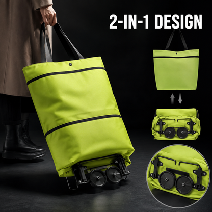 Collapsible Cart Bag with Wheels – Reusable & Portable
