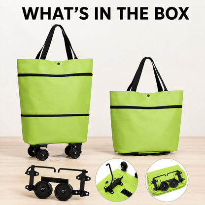 Collapsible Cart Bag with Wheels – Reusable & Portable