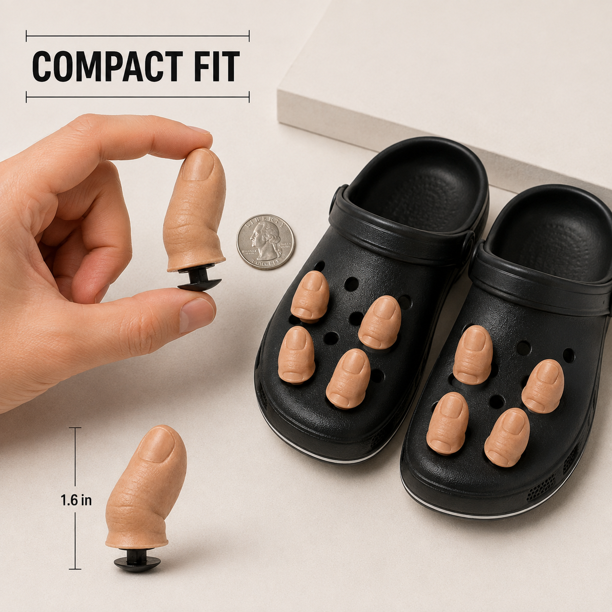 Vcoxno™  Funny Big Toe Shoe Charms – The Hilarious Croc Accessory You Didn't Know You Needed