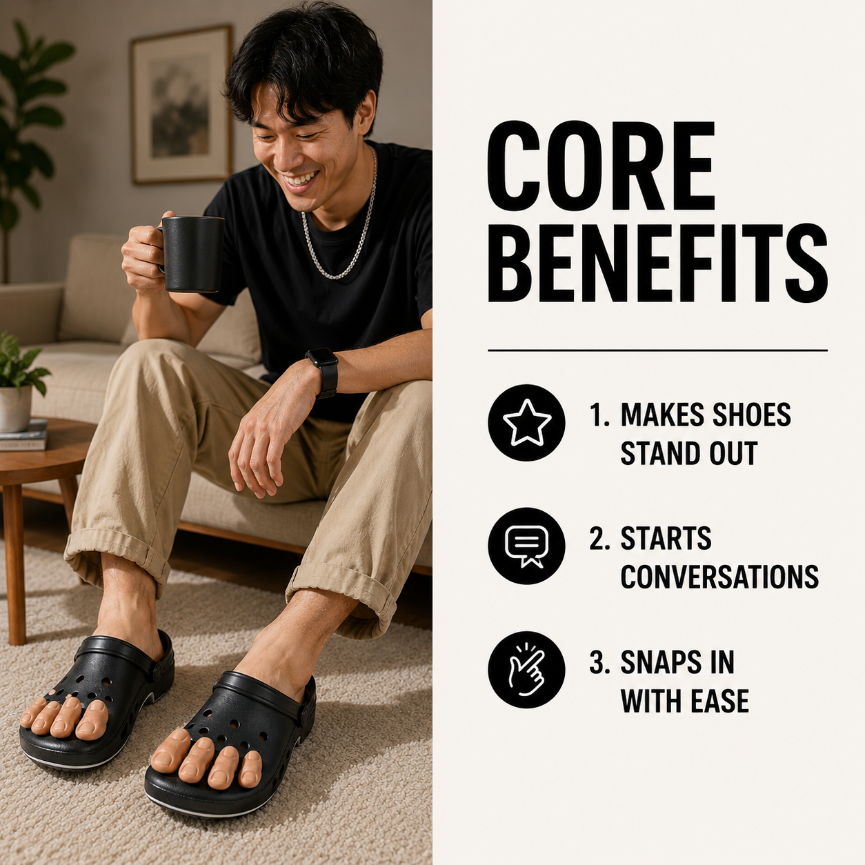 Vcoxno™  Funny Big Toe Shoe Charms – The Hilarious Croc Accessory You Didn't Know You Needed