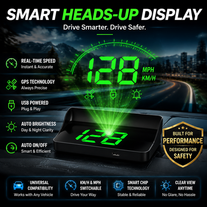 🔥🔥Head Up Display Car GPS Digital Speedometer