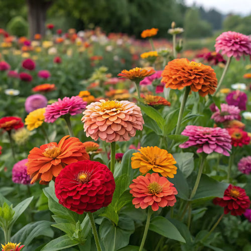 ⏰🔥California Giant Mix Zinnia Seeds—Covers 6500saft-Grows 3-4ft tall